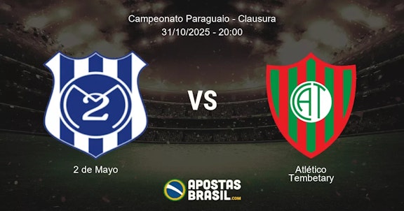 2 de Mayo Atltico Tembetary Campeonato Paraguaio Clausura 31102025 2000