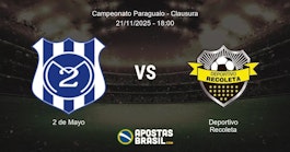 2 de Mayo Deportivo Recoleta Campeonato Paraguaio Clausura 21112025 1800