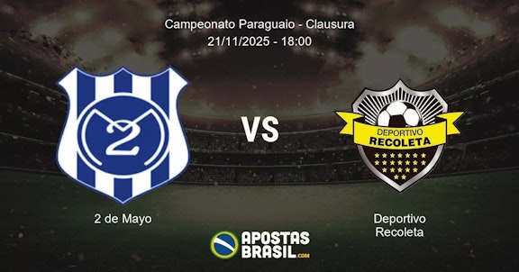 2 de Mayo Deportivo Recoleta Campeonato Paraguaio Clausura 21112025 1800