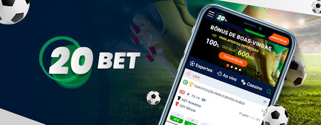 IMagem de um celular acessando a versão móvel do site 20Bet