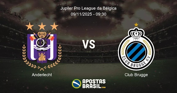 Anderlecht Club Brugge Jupiler Pro League da Blgica 09112025 0930