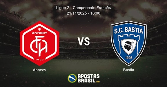 Annecy Bastia Ligue 2 Campeonato Francs 21112025 1600