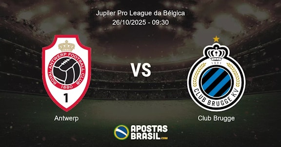 Antwerp Club Brugge Jupiler Pro League da Blgica 26102025 0930