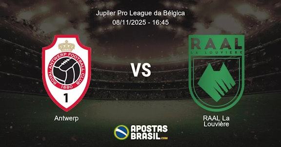 Antwerp RAAL La Louvire Jupiler Pro League da Blgica 08112025 1645