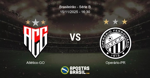 Atltico GO Operrio PR Brasileiro Srie B 15112025 1630