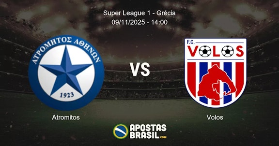 Atromitos Volos Super League 1 Grcia 09112025 1400