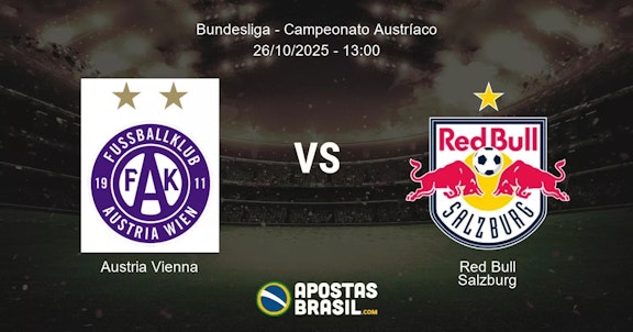 Austria Vienna Red Bull Salzburg Bundesliga Campeonato Austraco 26102025 1300