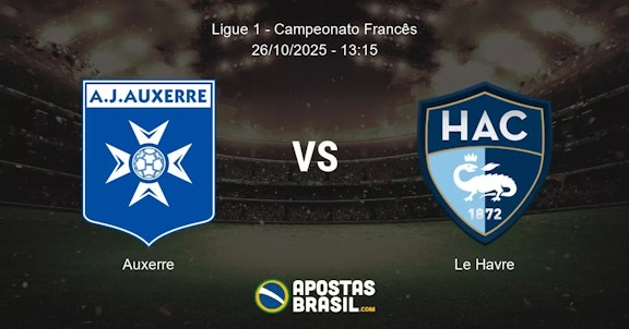 Auxerre Le Havre Ligue 1 Campeonato Francs 26102025 1315