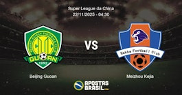 Beijing Guoan Meizhou Kejia Super League da China 22112025 0430