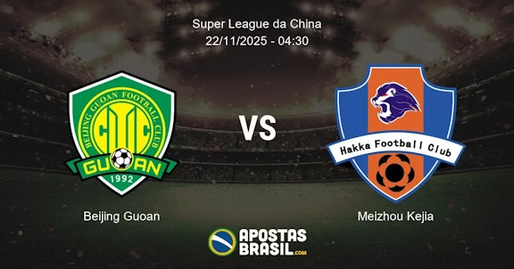 Beijing Guoan Meizhou Kejia Super League da China 22112025 0430