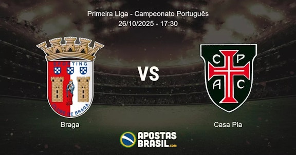 Braga Casa Pia Primeira Liga Campeonato Portugus 26102025 1730