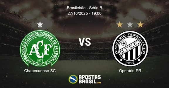 Chapecoense SC Operrio PR Brasileiro Srie B 27102025 1900