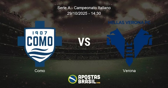 Como Verona Serie A Campeonato Italiano 29102025 1430