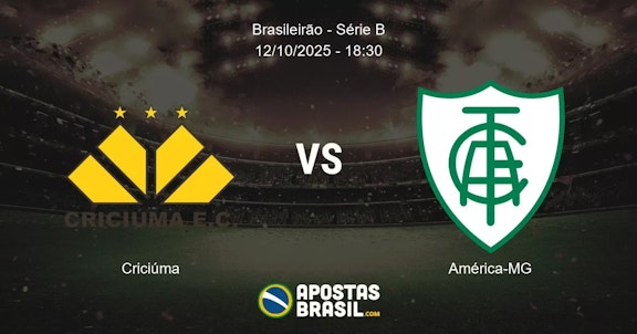 Cricima Amrica MG Brasileiro Srie B 12102025 1830