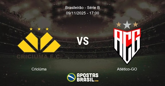 Cricima Atltico GO Brasileiro Srie B 09112025 1700