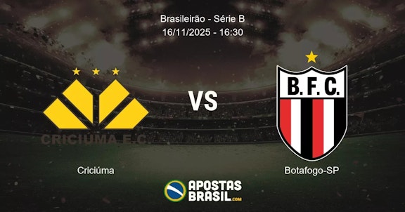 Cricima Botafogo SP Brasileiro Srie B 16112025 1630