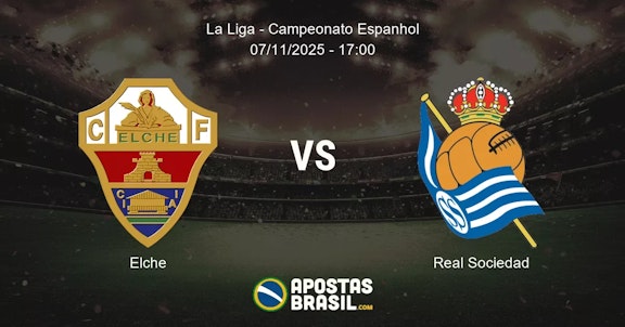 Elche Real Sociedad La Liga Campeonato Espanhol 07112025 1700