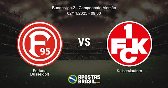 Fortuna Dsseldorf Kaiserslautern Bundesliga 2 Campeonato Alemo 02112025 0930