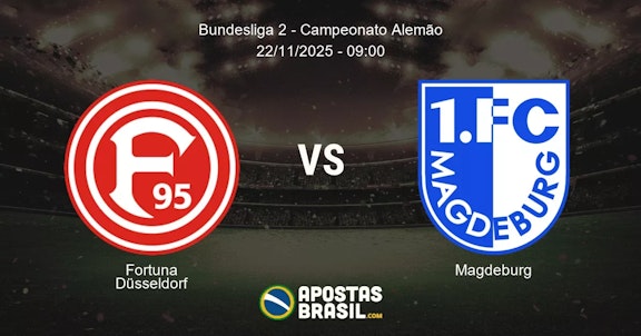 Fortuna Dsseldorf Magdeburg Bundesliga 2 Campeonato Alemo 22112025 0900
