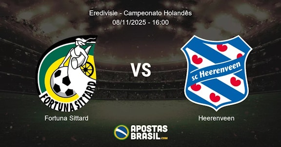 Fortuna Sittard Heerenveen Eredivisie Campeonato Holands 08112025 1600
