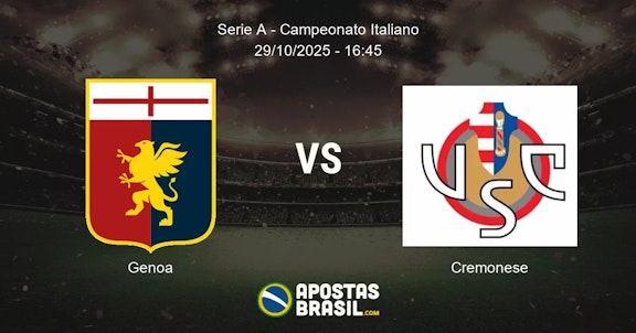 Genoa Cremonese Serie A Campeonato Italiano 29102025 1645
