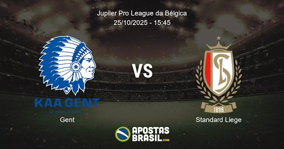 Gent Standard Liege Jupiler Pro League da Blgica 25102025 1545