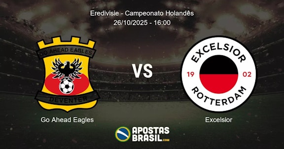 Go Ahead Eagles Excelsior Eredivisie Campeonato Holands 26102025 1600
