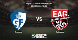 Grenoble Guingamp Ligue 2 Campeonato Francs 28102025 1630