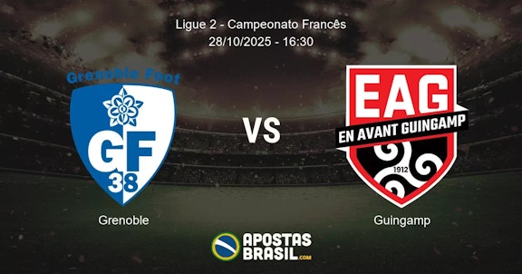 Grenoble Guingamp Ligue 2 Campeonato Francs 28102025 1630