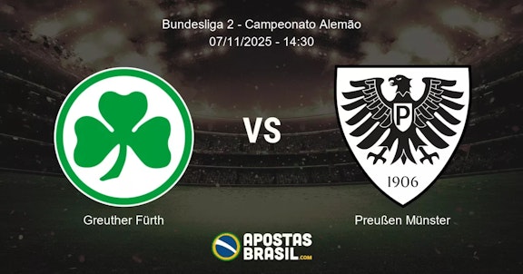 Greuther Frth Preuen Mnster Bundesliga 2 Campeonato Alemo 07112025 1430