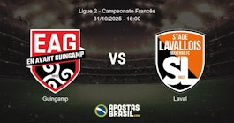 Guingamp Laval Ligue 2 Campeonato Francs 31102025 1600