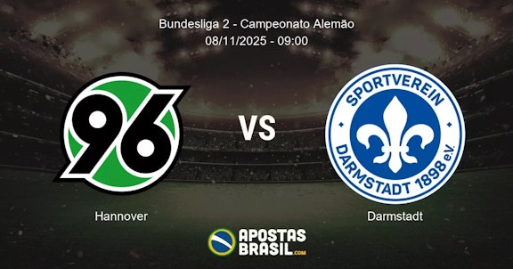 Hannover Darmstadt Bundesliga 2 Campeonato Alemo 08112025 0900