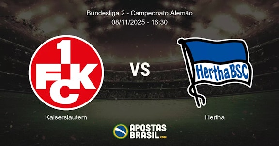 Kaiserslautern Hertha Bundesliga 2 Campeonato Alemo 08112025 1630