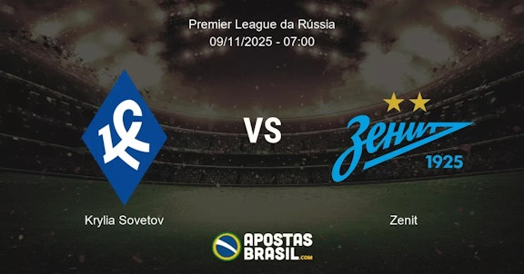 Krylia Sovetov Zenit Premier League da Rssia 09112025 0700