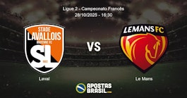 Laval Le Mans Ligue 2 Campeonato Francs 28102025 1630