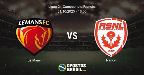 Le Mans Nancy Ligue 2 Campeonato Francs 31102025 1600