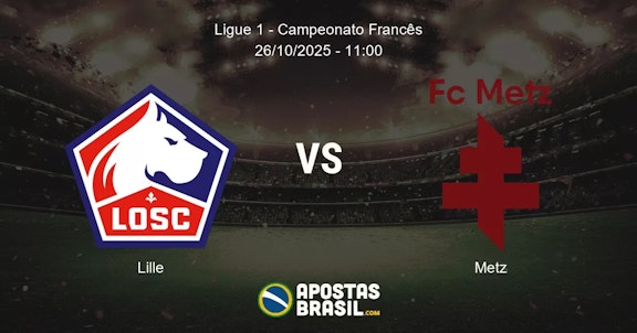 Lille Metz Ligue 1 Campeonato Francs 26102025 1100