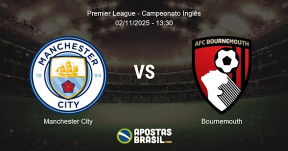 Manchester City Bournemouth Premier League Campeonato Ingls 02112025 1330