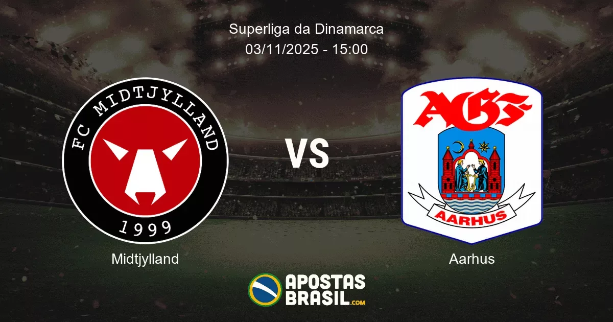 Midtjylland Aarhus Superliga da Dinamarca 03112025 1500