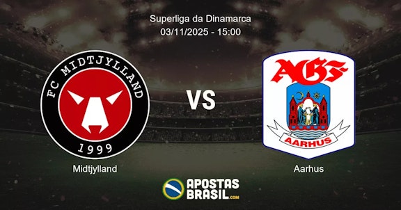 Midtjylland Aarhus Superliga da Dinamarca 03112025 1500