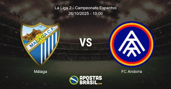 Mlaga FC Andorra La Liga 2 Campeonato Espanhol 26102025 1000