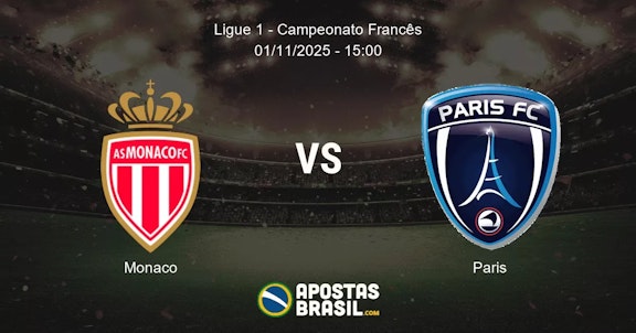 Monaco Paris Ligue 1 Campeonato Francs 01112025 1500