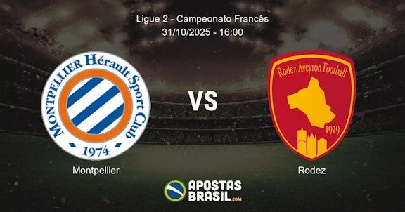 Montpellier Rodez Ligue 2 Campeonato Francs 31102025 1600