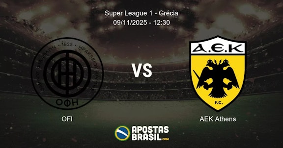 OFI AEK Athens Super League 1 Grcia 09112025 1230