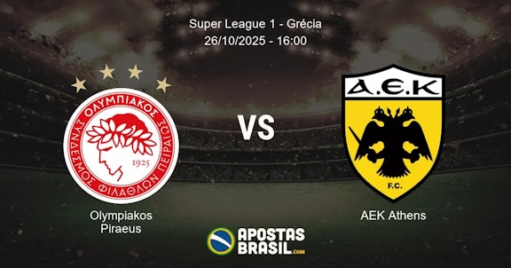 Olympiakos Piraeus AEK Athens Super League 1 Grcia 26102025 1600