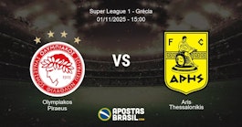 Olympiakos Piraeus Aris Thessalonikis Super League 1 Grcia 01112025 1500