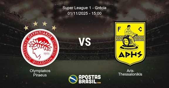 Olympiakos Piraeus Aris Thessalonikis Super League 1 Grcia 01112025 1500