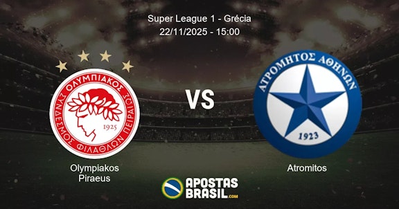Olympiakos Piraeus Atromitos Super League 1 Grcia 22112025 1500