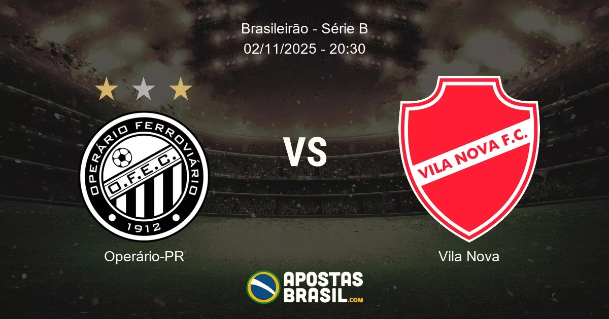 Operrio PR Vila Nova Brasileiro Srie B 02112025 2030