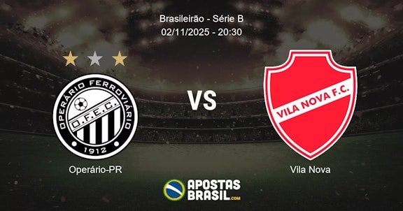 Operrio PR Vila Nova Brasileiro Srie B 02112025 2030